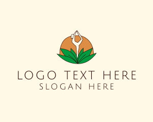 Lotus Flower - Online Yoga Meditation logo design
