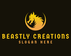 Dragon Beast Character logo design