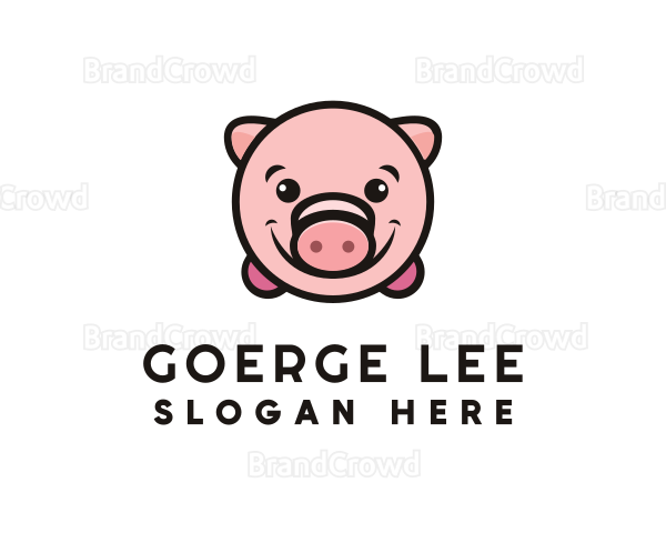 Cute Pork Pig Logo