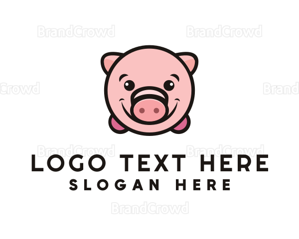 Cute Pork Pig Logo