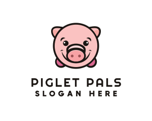 Cute Pork Pig  logo design