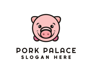 Pork - Cute Pork Pig logo design