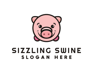 Pork - Cute Pork Pig logo design