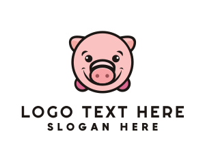 Cute Pork Pig  Logo