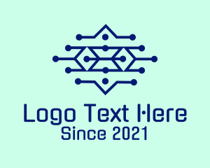 It - Cyber Tech Circuit logo design