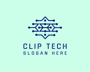 Cyber Tech Circuit  logo design