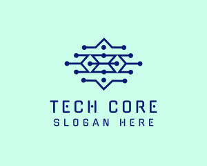 Cyber Tech Circuit  logo design