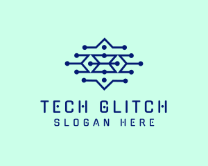 Cyber Tech Circuit  logo design