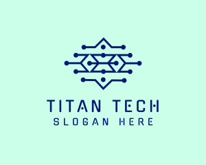 Cyber Tech Circuit  logo design