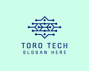 Cyber Tech Circuit  logo design