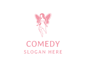 Chic - Fairy Woman Wings logo design