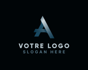 Personal - Corporate Metallic Letter A logo design