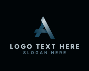 Glossy - Corporate Metallic Letter A logo design
