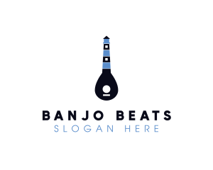 Banjo - Guitar Light House logo design