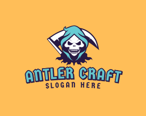 Scythe Skull Avatar logo design