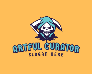 Scythe Skull Avatar logo design