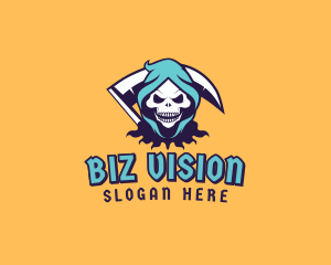 Scythe Skull Avatar logo design