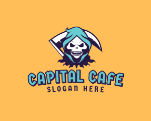 Scythe Skull Avatar logo design