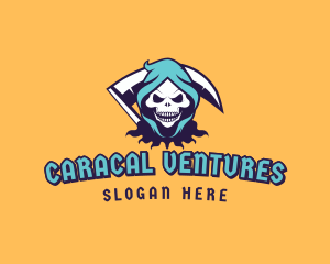 Scythe Skull Avatar logo design