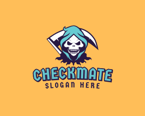 Scythe Skull Avatar logo design