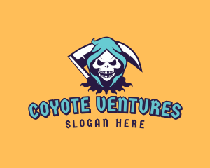 Scythe Skull Avatar logo design