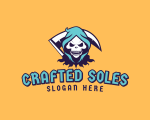 Scythe Skull Avatar logo design