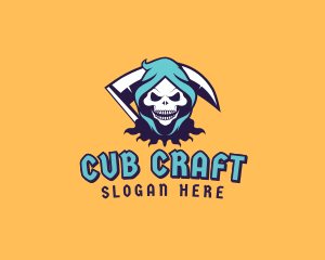 Scythe Skull Avatar logo design