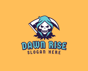 Scythe Skull Avatar logo design