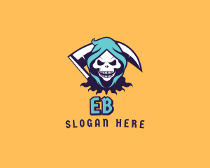 Scythe Skull Avatar logo design