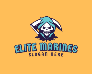 Scythe Skull Avatar logo design