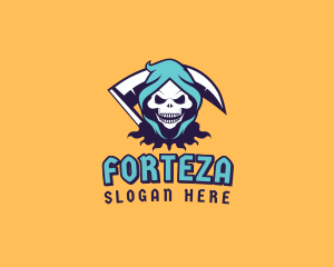 Scythe Skull Avatar logo design