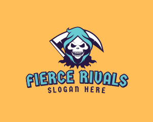 Scythe Skull Avatar logo design