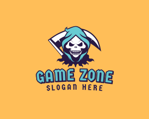 Scythe Skull Avatar logo design