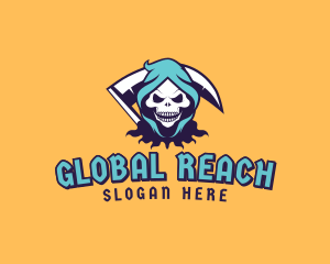 Scythe Skull Avatar logo design