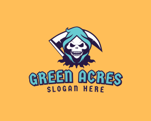 Scythe Skull Avatar logo design