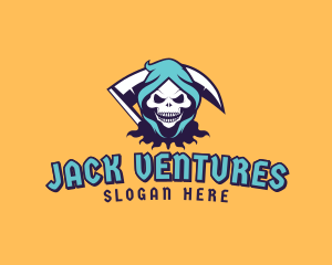 Scythe Skull Avatar logo design