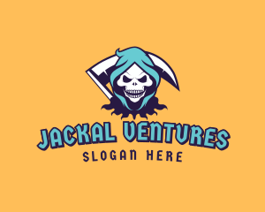 Scythe Skull Avatar logo design