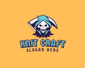 Scythe Skull Avatar logo design