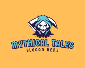 Scythe Skull Avatar logo design