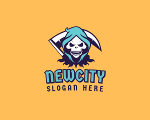 Scythe Skull Avatar logo design