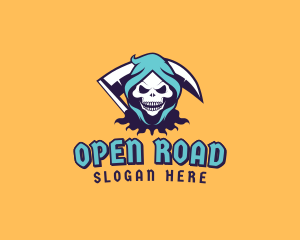 Scythe Skull Avatar logo design