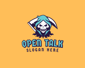 Scythe Skull Avatar logo design