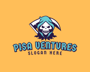 Scythe Skull Avatar logo design