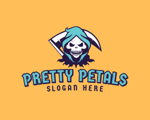 Scythe Skull Avatar logo design