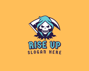 Scythe Skull Avatar logo design