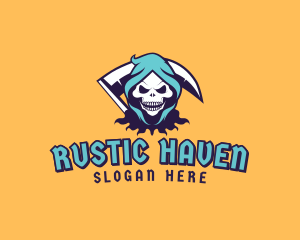 Scythe Skull Avatar logo design