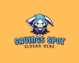 Scythe Skull Avatar logo design