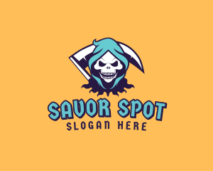 Scythe Skull Avatar logo design