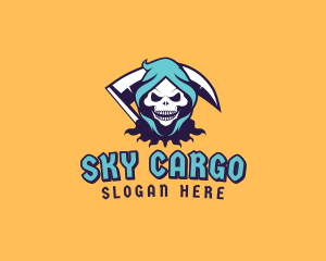 Scythe Skull Avatar logo design