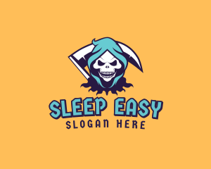 Scythe Skull Avatar logo design